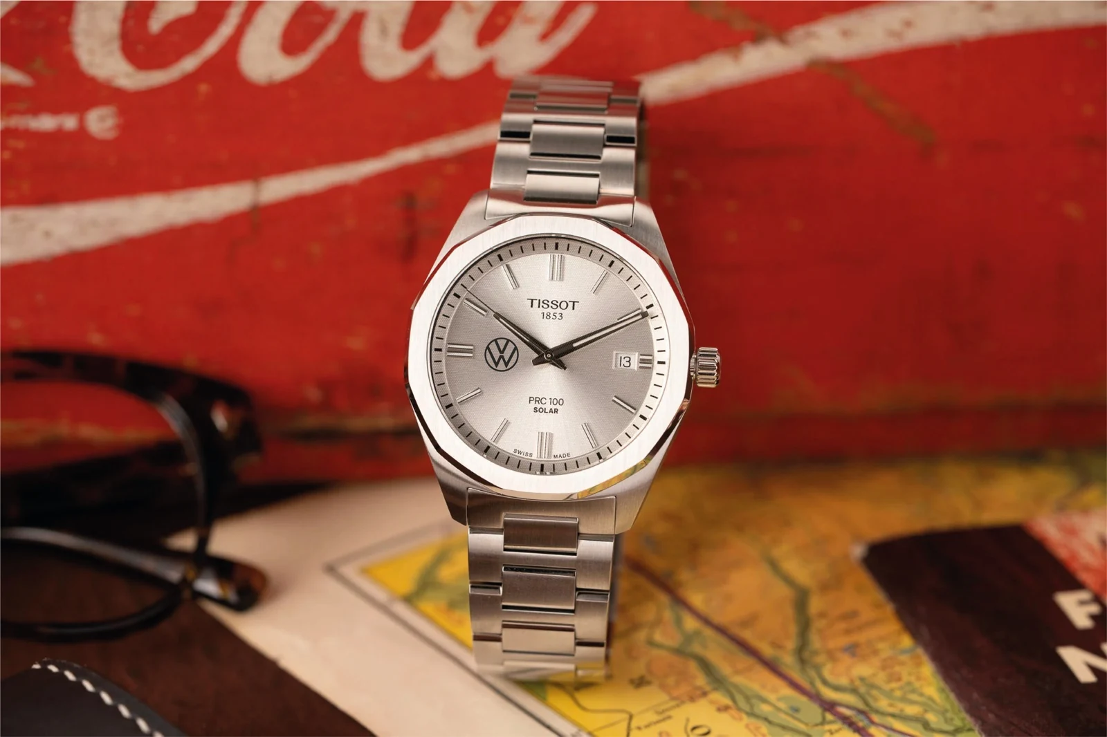 Reloj Tissot personalizado con el logotipo de Volkswagen en la carátula